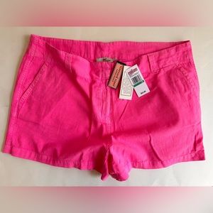 Vineyard Vines NWT Women’s everyday shorts size 16 pink cotton linen